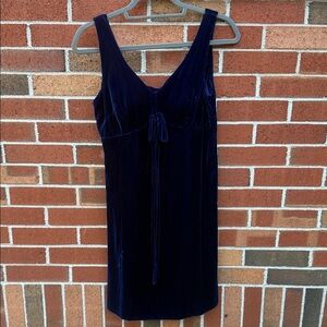 Vintage Betty Lane Original royal blue velvet dress, made in the USA by ILGWU